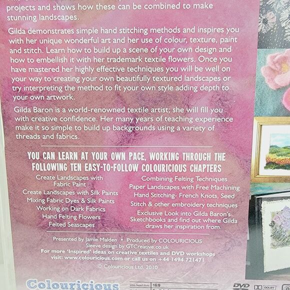 Inspired Textile Landscapes DVD with Gilda Baron 10 Chapter Painting Workshop - Picture 6 of 6